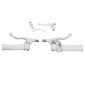 GAS HANDLE+LEVERS - KIT FOR MOPED- TARGA MINI METALIC - WHITE -SELECTION P2R-