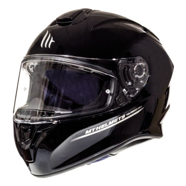 HELMET-FULL FACE MT TARGO SOLID GLOSS BLACK - XL (SINGLE VISOR -PINLOCK READY).