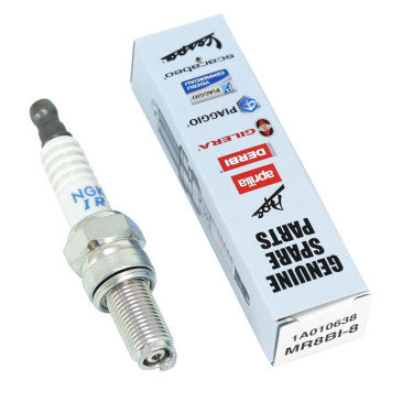 SPARK PLUG (NGK MR8BI-8) "PIAGGIO GENUINE PART" 50 ZIP 4 stroke 2018>, LIBERTY 4 stroke 2017>, VESPA PRIMAVERA 4 stroke 2018>, VESPA SPRINT 2018>/APRILIA 900 SHIVER, DORSODURO/MOTO-GUZZI V85 -1A010638-