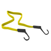 BUNGEE CORD - FLAT DOUBLE STRAP WITH HOOKS- long 0.80m YELLOW - Item weight max 40Kgs (sold per unit) 3520190936363