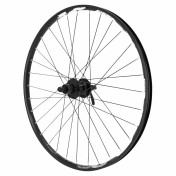 WHEEL FOR MTB - 26" DISC KARMA - Rear - Black - Eyelets - SHIMANO HUB M475 6 Holes for CASSETTE SHIMANO/SRAM 10/9/8 Speed -Black spokes. 3660429037451