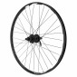 WHEEL FOR MTB - 26" DISC KARMA - Rear - Black - Eyelets - SHIMANO HUB M475 6 Holes for CASSETTE SHIMANO/SRAM 10/9/8 Speed -Black spokes. 3660429037451