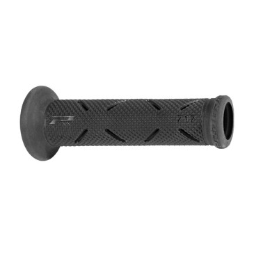 REVETEMENT POIGNEE PROGRIP MOTO ON ROAD 717 DOUBLE DENSITE NOIR/TITANIUM OPEN END 122mm (PAIRE) 0801766084590