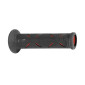 REVETEMENT POIGNEE PROGRIP MOTO ON ROAD 717 DOUBLE DENSITE NOIR/ROUGE OPEN END 122mm (PAIRE)