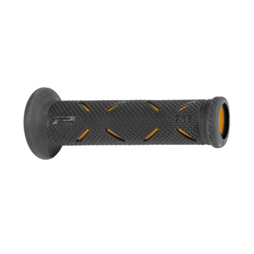 REVETEMENT POIGNEE PROGRIP MOTO ON ROAD 717 DOUBLE DENSITE NOIR/ORANGE OPEN END 122mm (PAIRE)