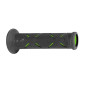 REVETEMENT POIGNEE PROGRIP MOTO ON ROAD 717 DOUBLE DENSITE NOIR/VERT OPEN END 122mm (PAIRE) 0801766084613
