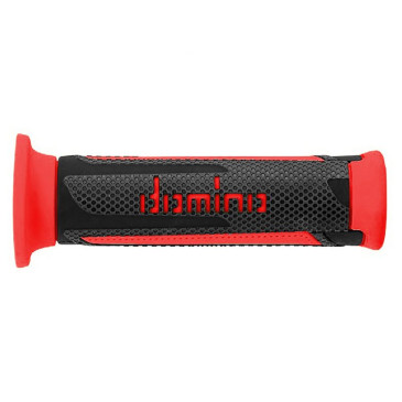 GRIP- DOMINO ORIGINAL- ROAD/MAXISCOOTER A350 DARK GREY/BLACK (120 mm) (PAIR) --- 8033900009813