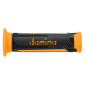 GRIP - DOMINO ORIGINAL- ON ROAD/MAXISCOOTER A350 GRIS ANTHRACITE/ORANGE 120 mm OPEN END (PAIR).