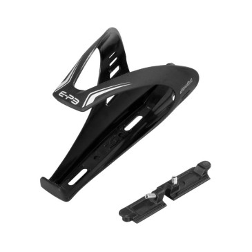 BOTTLE CAGE - POLINI - Black with battery support.