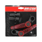 EMBOUT DE CINTRE A PILES NEWTON NOIR AVEC ECLAIRAGE INTEGRE (PAIRE) (OFFRE SPECIALE) 3700948236611