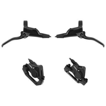 DISC BRAKE KIT- HYDRAULIC FOR MTB- ALHONGA BLACK (FRONT+REAR) WITHOUT DISC 160mm