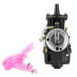 CARBURATEUR TYPE PWK 28 BLACK A BOISSEAU PLAT AVEC POWERJET ET STARTER A TIRETTE (QUALITE PREMIUM) -P2R- 3700948239490