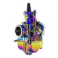 CARBURATEUR TYPE PWK 26 TITANIUM A BOISSEAU PLAT AVEC POWERJET ET STARTER A TIRETTE (QUALITE PREMIUM) -P2R- 3700948241837
