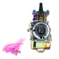 CARBURATEUR TYPE PWK 26 TITANIUM A BOISSEAU PLAT AVEC POWERJET ET STARTER A TIRETTE (QUALITE PREMIUM) -P2R- 3700948241837