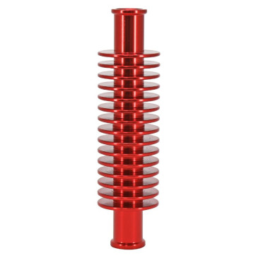 RADIATEUR/REFROIDISSEUR DE DURITE D'EAU ALU CNC ROUGE FORME ROND (133 x 35 mm, FIXATION DURITE 17 mm) -REPLAY-