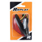 FEU ARRIERE 50 A BOITE/MOTO TRIANGLE ROUGE A LEDS (6 LEDS ROUGES) (HOMOLOGUE CE) -REPLAY-