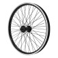 WHEEL FOR BMX 20" - Front - ALUMINIUM BLACK 48 Spokes -. Axle 3/8 3700948277218