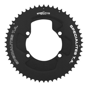 PLATEAU ROUTE 4BRA D.110 POUR SHIMANO ULTEGRA R8000 / 6800 TA SPEED 2-X110 (AERO) 54DTS EXTERIEUR COMPATIBLE 105 5800+R7000/DURA ACE 9000+9100 NOIR D.110 POUR SHIMANO ULTEGRA R8000 / 6800 TA SPEED 2-X110 (AERO) 11V. (PENSER A COMMANDER LE KIT INTRAVIS CORRESPONDANT) 3662458017244