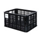 PANIER / CAISSE PLASTIQUE RECYCLE BASIL NOIR 40L AVANT/ARRIERE (49x36x27cm) (POSSIBILITE DE FIXER AVEC REF 150413) 8715019211584