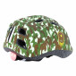 CHILD BIKE HELMET- POLISPORT JUNIOR - GREEN ARMY - Euro 52-56cm RATCHET SETTING+ LEDS LIGHTS (ON CARD) 5604415123986