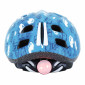 CHILD BIKE HELMET- POLISPORT FUN TRIP BLUE - Euro 44-48cm RATCHET SETTING+ LEDS LIGHTS (ON CARD)