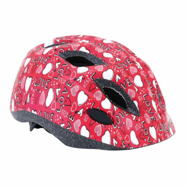 CASQUE VELO ENFANT POLISPORT JUNIOR LOVE ROSE TAILLE 52-56cm AVEC MOLETTE ET ECLAIRAGE LED (VENDU SUR CARTE) 5604415123993