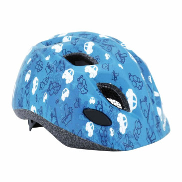 CASQUE VELO ENFANT POLISPORT FUN TRIP BLEU TAILLE 48-52cm AVEC MOLETTE ET ECLAIRAGE LED (VENDU SUR CARTE) 5604415123979