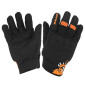 GLOVES " Summer" MALOSSI BLACK/ORANGE Euro 8 (S) (APPROVED EN 13594:2015) 3700948266038