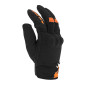 GLOVES " Summer" MALOSSI BLACK/ORANGE Euro 8 (S) (APPROVED EN 13594:2015)