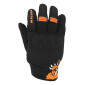 GLOVES " Summer" MALOSSI BLACK/ORANGE Euro 9 (M) (APPROVED EN 13594:2015)