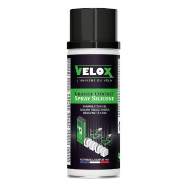 GRAISSE VELO VELOX CONNEXION ELECTRIQUE VAE/E-BIKE (AEROSOL 200ml) PROTEGE LES CONNECTIQUES DES BATTERIES CONTRE LA CORROSION ET L'HUMIDITE 3660429244361
