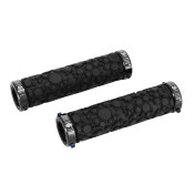 HAND GRIPS FOR MTB BIKE RIBBON BUBBLE NOIR 22mm GEL - Double tightening CHC (PAIRE) 8027312006157