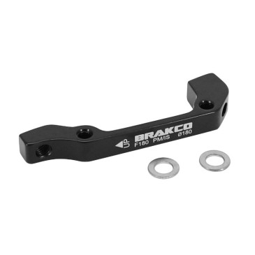 DISC BRAKE ADAPTOR - BRAKCO - FOR MTB - FRONT DISC 180mm TO FIT A POSTMOUNT CALIPER ON AN INTERNATIONAL STANDART FORK 8013271160511