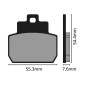 BRAKE PADS -POLINI FOR PIAGGIO 125-250-300-500 MP3 Rear 125-200-250 X8 Rear 125-250 X9 EVOLUTION Rear 400-500 BEVERLY 2006>AR (174.0079) (ORIGINAL) 8054705043451