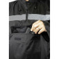 PONCHO / CAPE ANTI PLUIE ADULTE P2R M/L NOIR WATERPROOF AVEC CAPUCHE - TAILLE 1.68 à 1.78m 3700256045639