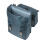 DOUBLE BAG FOR BICYCLE -REAR- BASIL ELEGANCE 40lt BLUE ESTATE- VELCRO TAPES ON REAR CARRIER (49x36x8 cm)
