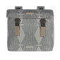DOUBLE BAG FOR BICYCLE -REAR- BASIL ELEGANCE 40lt GREY - VELCRO TAPES ON REAR CARRIER (49x36x8 cm) 8715019183942