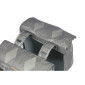 DOUBLE BAG FOR BICYCLE -REAR- BASIL ELEGANCE 40lt GREY - VELCRO TAPES ON REAR CARRIER (49x36x8 cm) 8715019183942