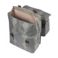 DOUBLE BAG FOR BICYCLE -REAR- BASIL ELEGANCE 40lt GREY - VELCRO TAPES ON REAR CARRIER (49x36x8 cm) 8715019183942