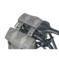 DOUBLE BAG FOR BICYCLE -REAR- BASIL ELEGANCE 40lt GREY - VELCRO TAPES ON REAR CARRIER (49x36x8 cm)