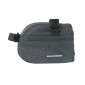 SADDLE BAG FOR BICYCLE - BASIL DISCOVERY 1 Lt - Polyester waterproof -Grey/black- WATERPROOF ON VELCRO TAPES + RAIN COVER 8715019183829