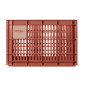 PANIER / CAISSE PLASTIQUE RECYCLE BASIL ROUGE TERRE 29L AVANT/ARRIERE 8715019211379