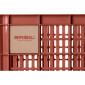PANIER / CAISSE PLASTIQUE RECYCLE BASIL ROUGE TERRE 29L AVANT/ARRIERE 8715019211379