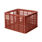 PANIER / CAISSE PLASTIQUE RECYCLE BASIL ROUGE TERRE 29L AVANT/ARRIERE 8715019211379