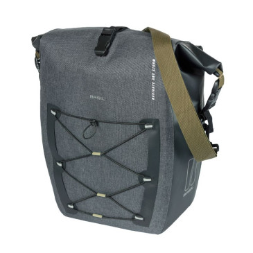 SINGLE BAG FOR BICYCLE-REAR- BASIL NAVIGATOR TOURING - WATERPRROF 25-31Lt MIK SYSTEM ON CARRIER (32x15x37cm) With handle and shoulder strap 8715019182617