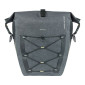 SACOCHE ARRIERE VELO LATERALE BASIL NAVIGATOR CYCLOTOURISTE WATERPROOF 25-31L NOIR FIXATION MIK STUDS SUR PORTE BAGAGE (32x15x37cm) AVEC POIGNEE ET BANDOUILLERE FERMETURE ENROULEMENT 8715019182617