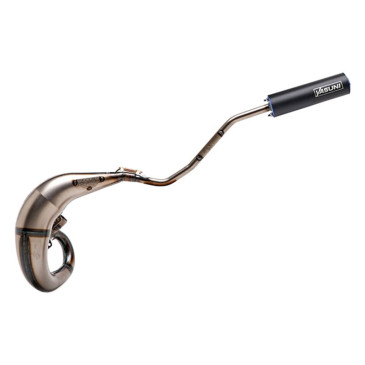 EXHAUST FOR 50cc MOTORBIKE- YASUNI CROSS ML VARNISHED FOR RIEJU 50 RR/YAMAHA 50 DT-R/MBK 50 X-LIMIT/PEUGEOT 50 XPS, XP6 (TOP MOUNTING/ LEFT) (BLUE SILENCER) -TUB807TA-25- 8404008063647