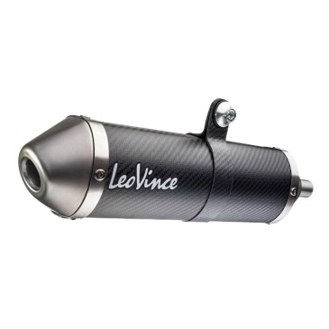 SILENCER FOR LEOVINCE X-FIGHT CARBON FOR DERBI SENDA SMX/RACING/XTREM/LIMITED >2018 Sold without exhaust body ( TOP LEFT MOUNTING) (REF 17001) (EEC APPROVED) 8057168860399