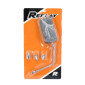 MIRROR - UNIVERSAL REPLAY F1 Ø10 REVERSIBLE CARBON (x1) - LONG ARM CHROME- ** (With adapters Ø 10mm - LEFT/RIGHT THREADED) 3700948242230