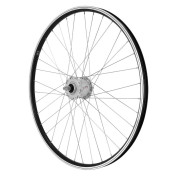 WHEEL FOR MTB- 27.5" ER10 FRONT - BLACK ALUMINIUM- DOUBLE WALL - SHIMANO HUB DYNAMO DH2N 6 VOLT-2.4W 3660429842291